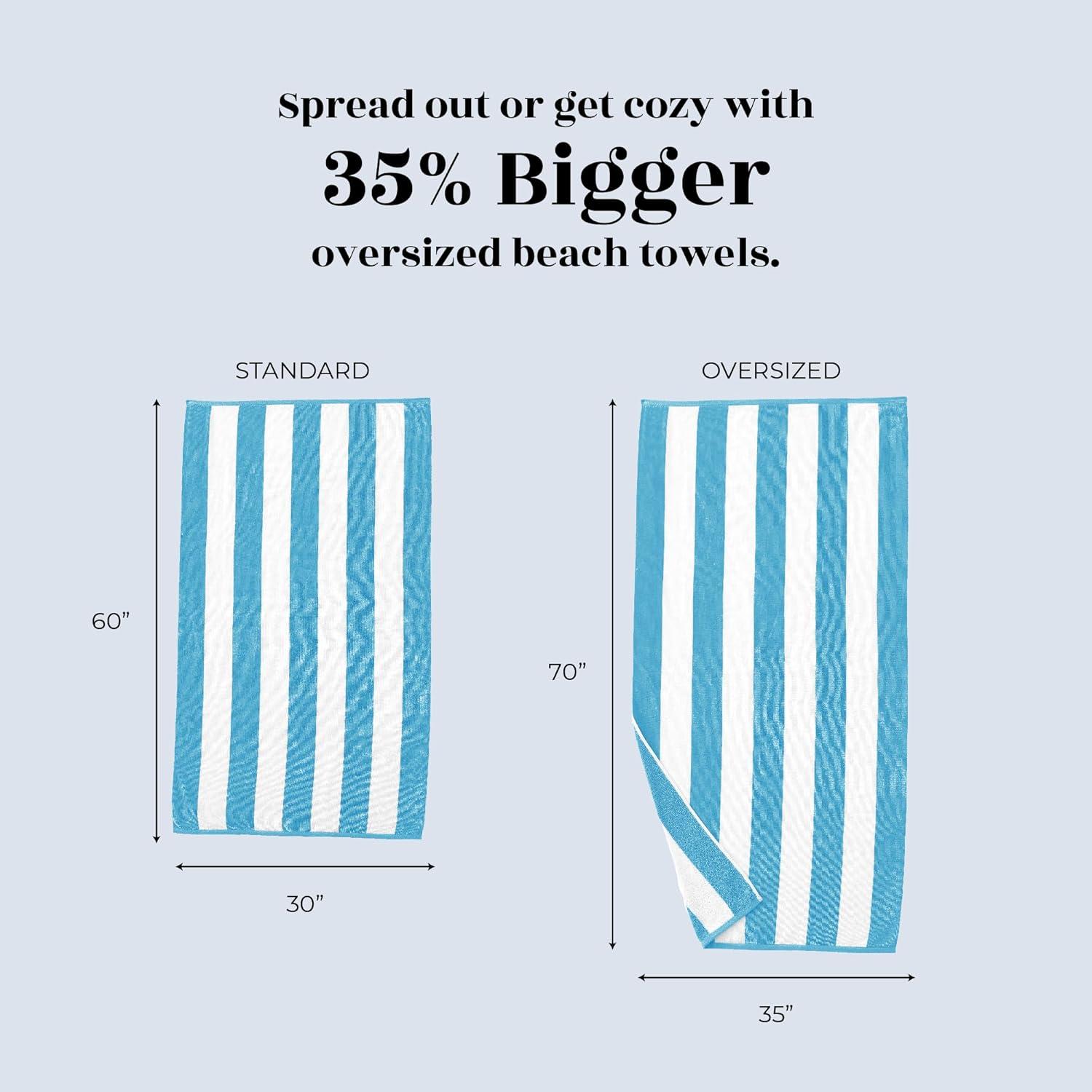 100% Cotton Absorbent & Quick-Dry Cabana Beach Towels