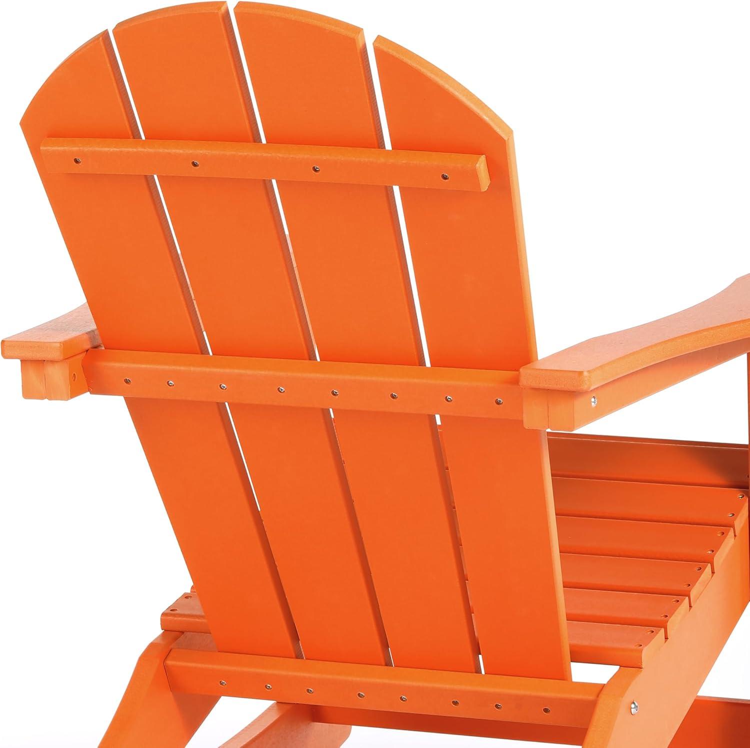 Polytrends Laguna Hdpe All Weather Outdoor Patio Rocking Chair (Set of 2) Orange