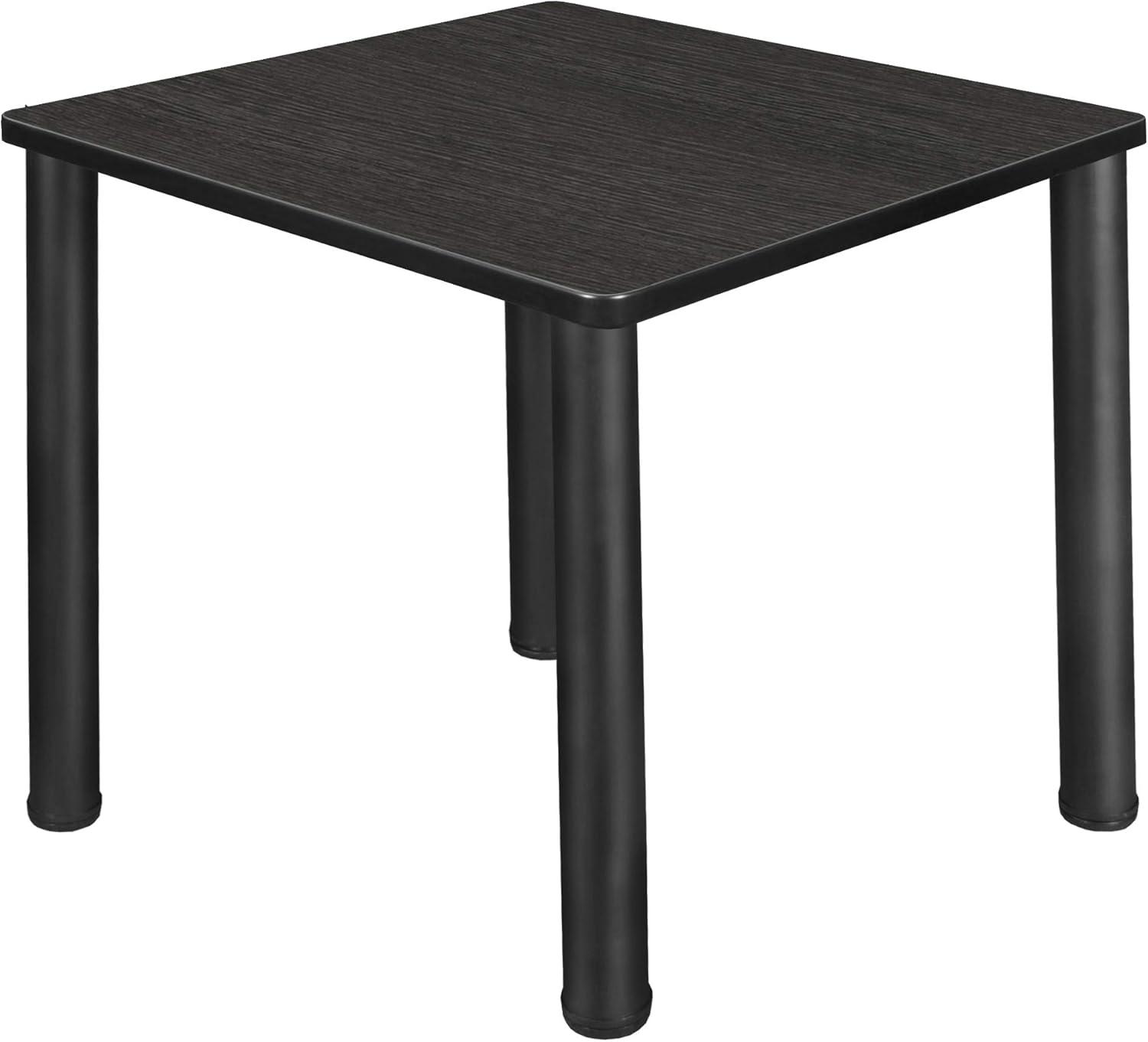 Regency  Kee 30in. Square Breakroom Table - Ash Grey & Black