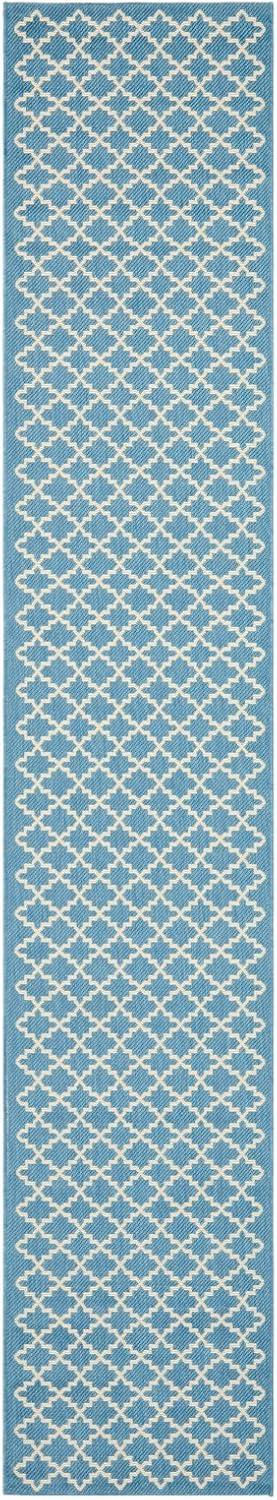 Courtyard CY6919 Power Loomed Indoor and Outdoor Area Rug - Black/Beige - 6'7"x6'7" - Safavieh