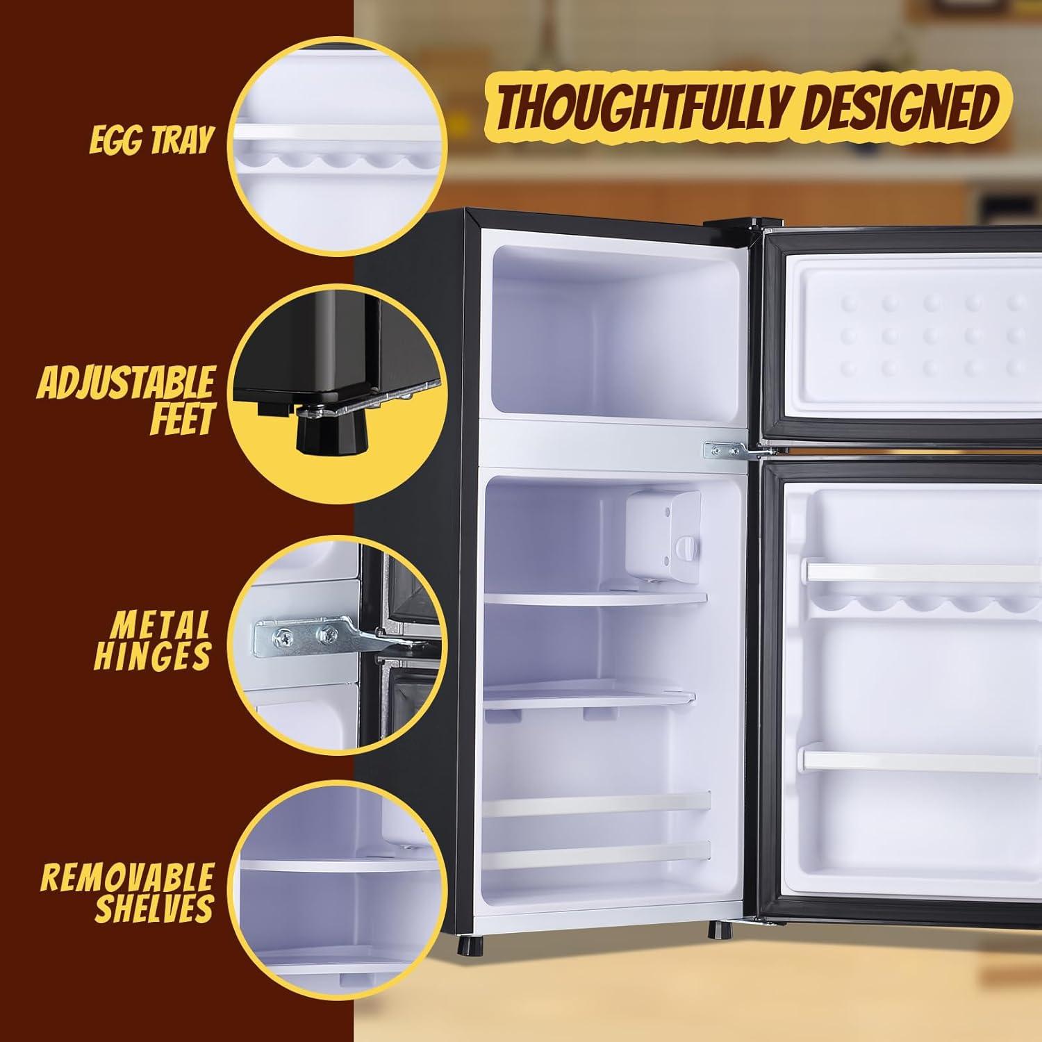 DEMULLER DEMULLER Arcticfresh Storage Suite 2.4 Cubic Feet Freestanding Mini Fridge with Freezer