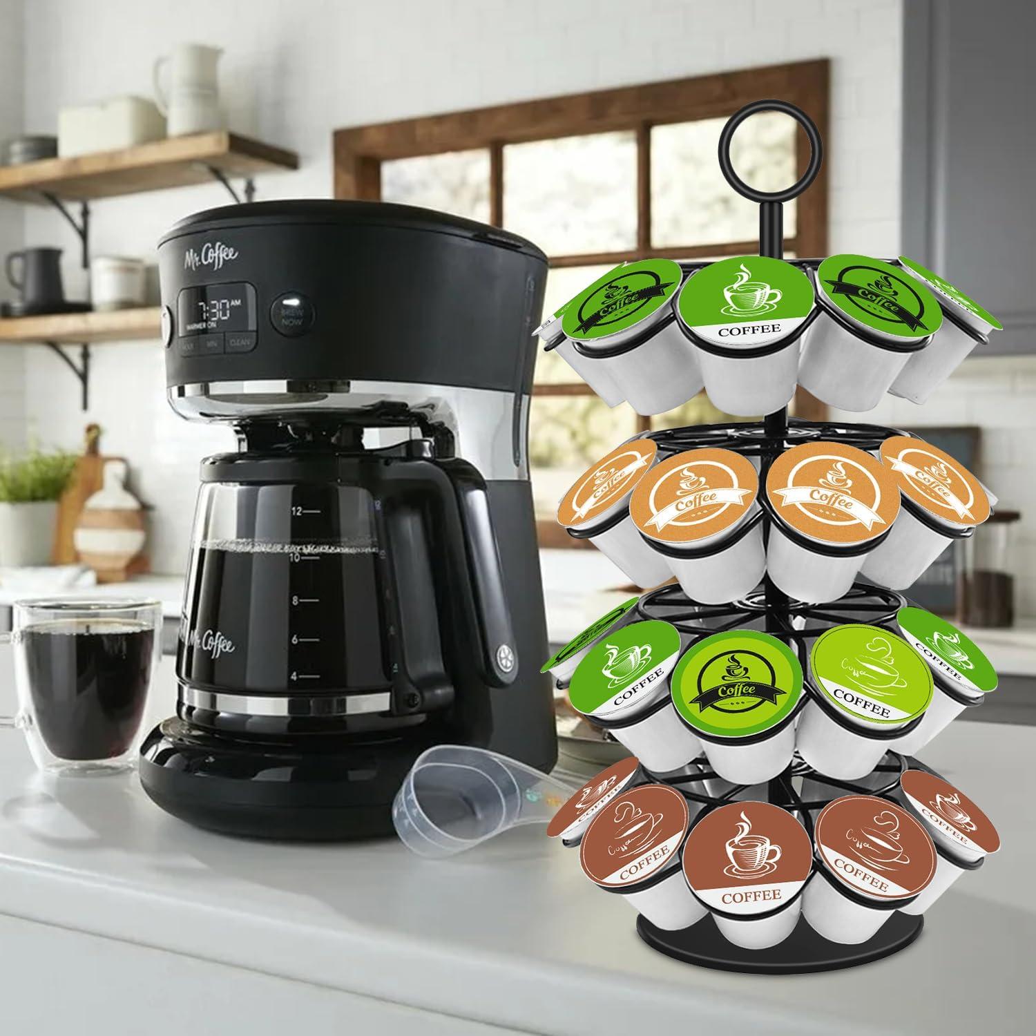 Black Metal 360-Degree Rotating K-Cup Coffee Pod Holder