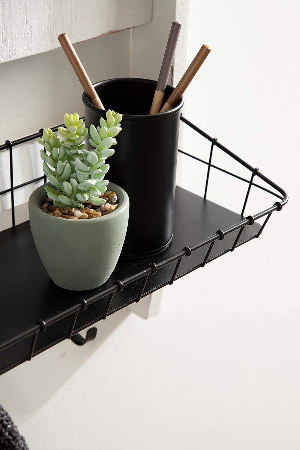 Tanner Metal Wall Organizer with Key Hooks