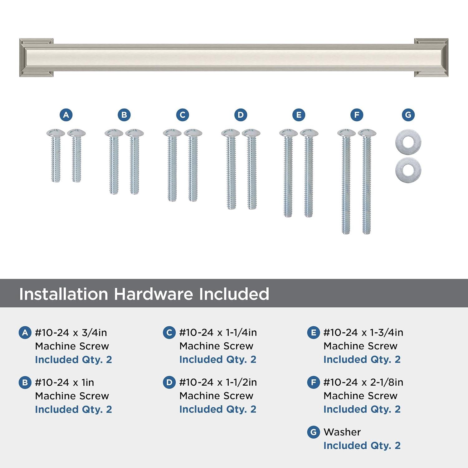 Amerock Appoint 12 inch (305mm) Center-to-Center Satin Nickel Appliance Pull