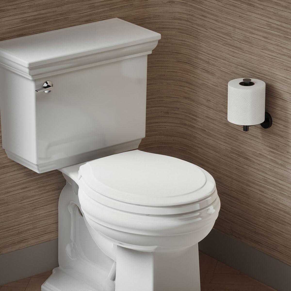 Rutledge Front Quiet-Close with Grip-Tight Bumpers Round Toilet Seat
