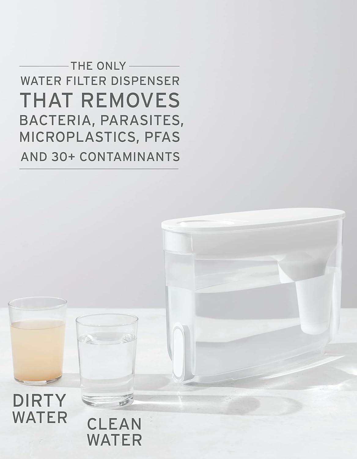 LifeStraw Home 18-Cup White Plastic Water Filter Dispenser