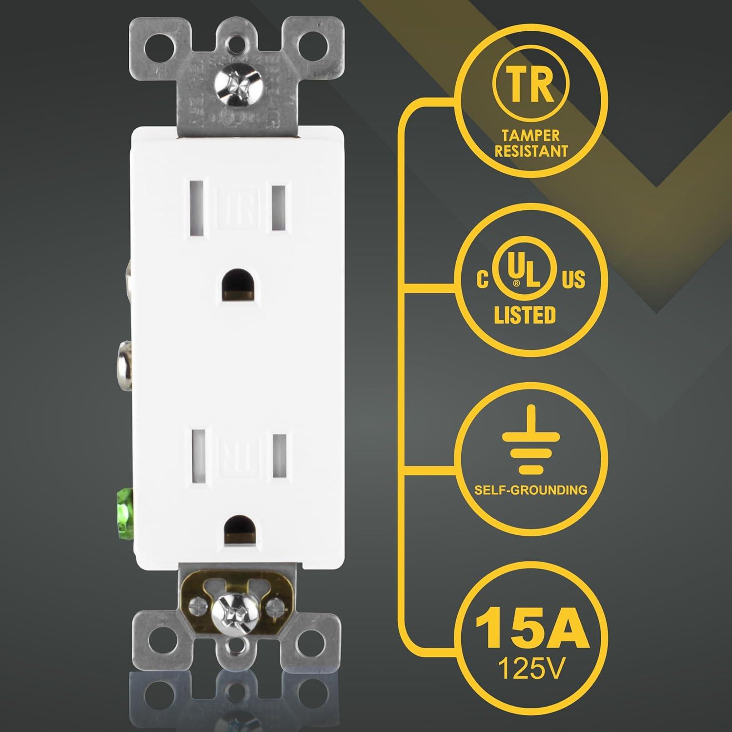 15 Tamper Resistant Decorator Outlet