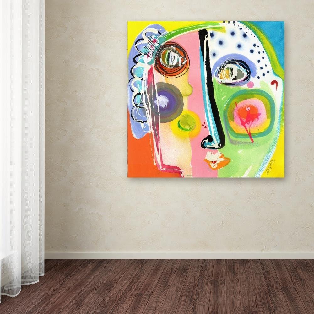 Trademark Fine Art 'Think Too Much' Canvas Art by Wyanne