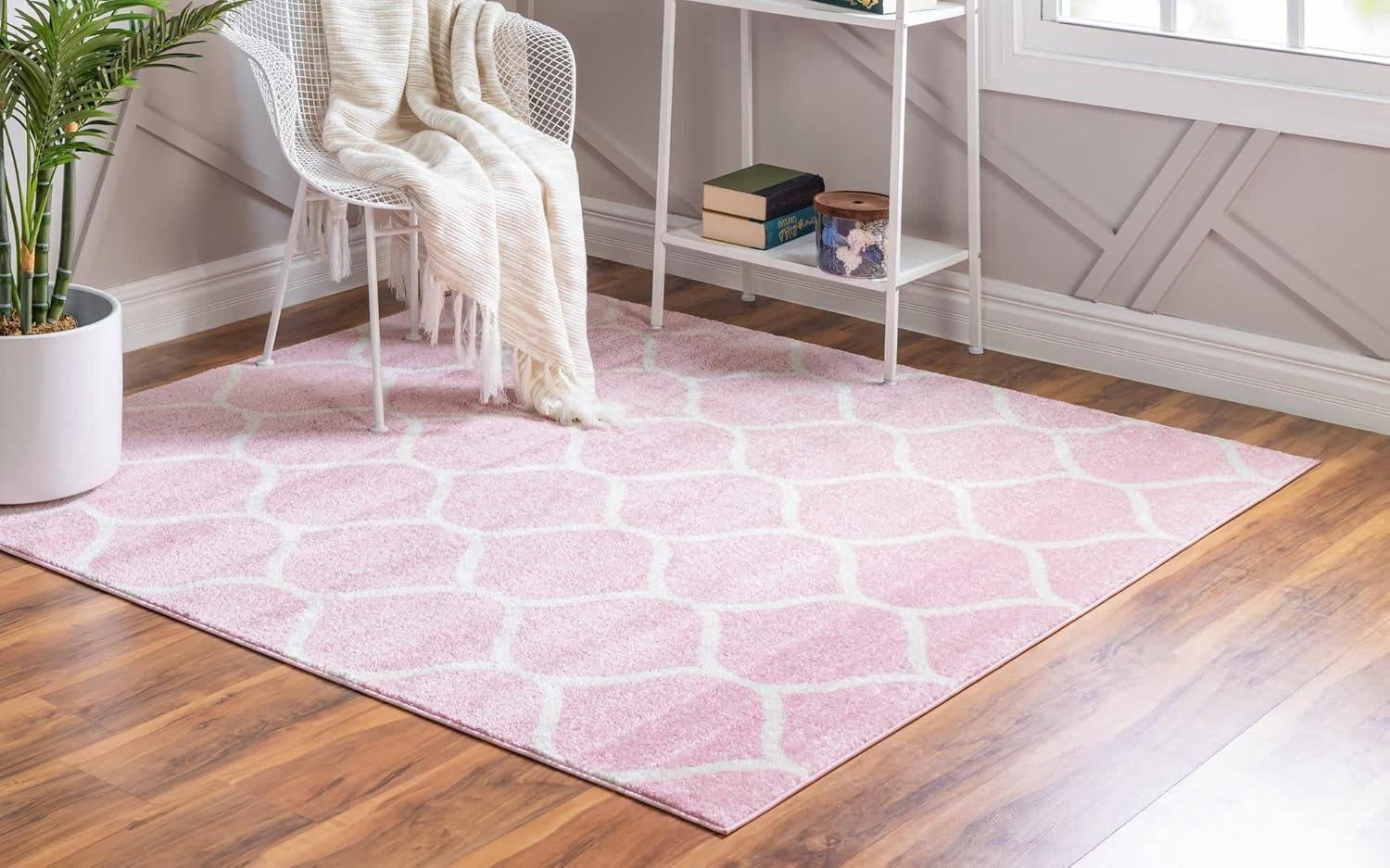 Unique Loom Trellis Frieze Rounded Area Rug