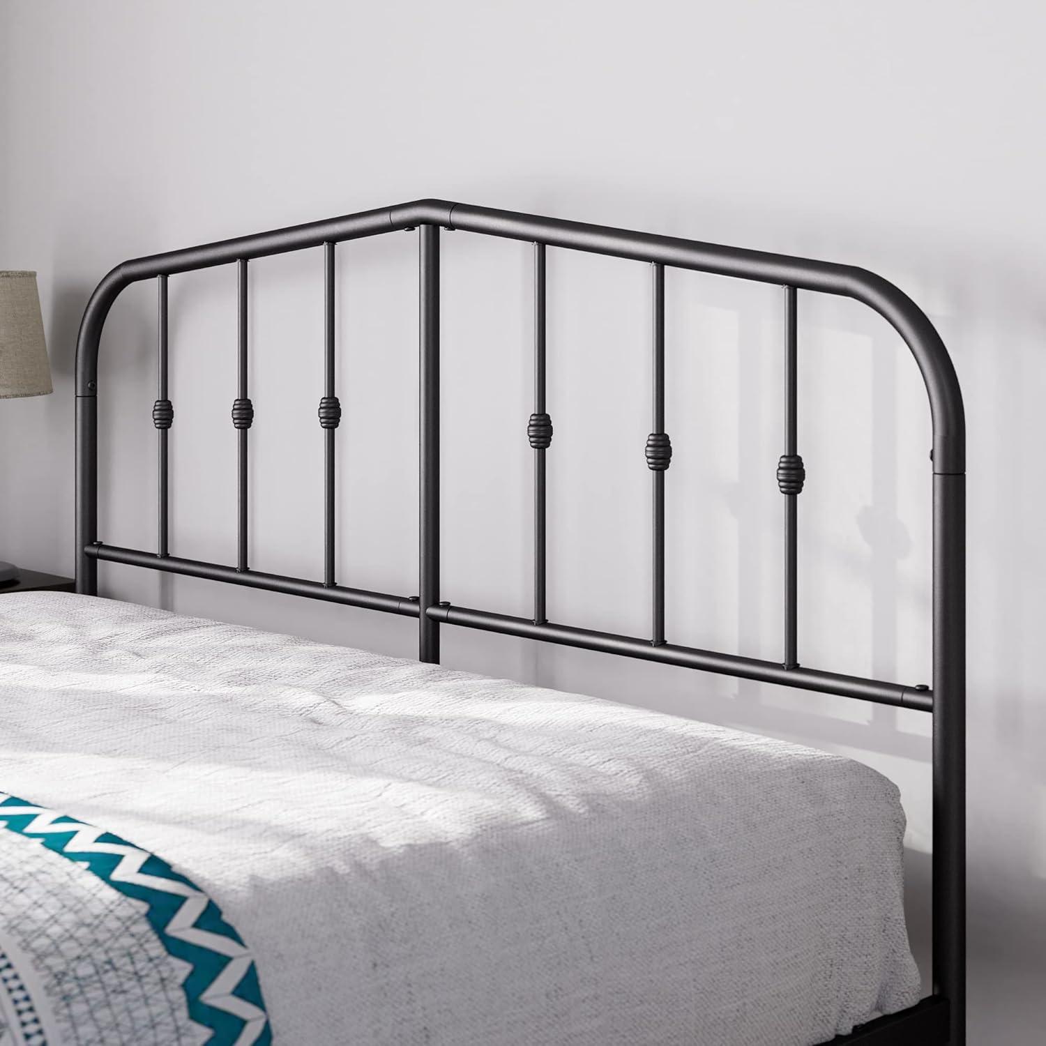 Twin Heidi Metal Platform Bed Frame Black - Zinus: Steel Construction, No Box Spring Needed, 11" Clearance