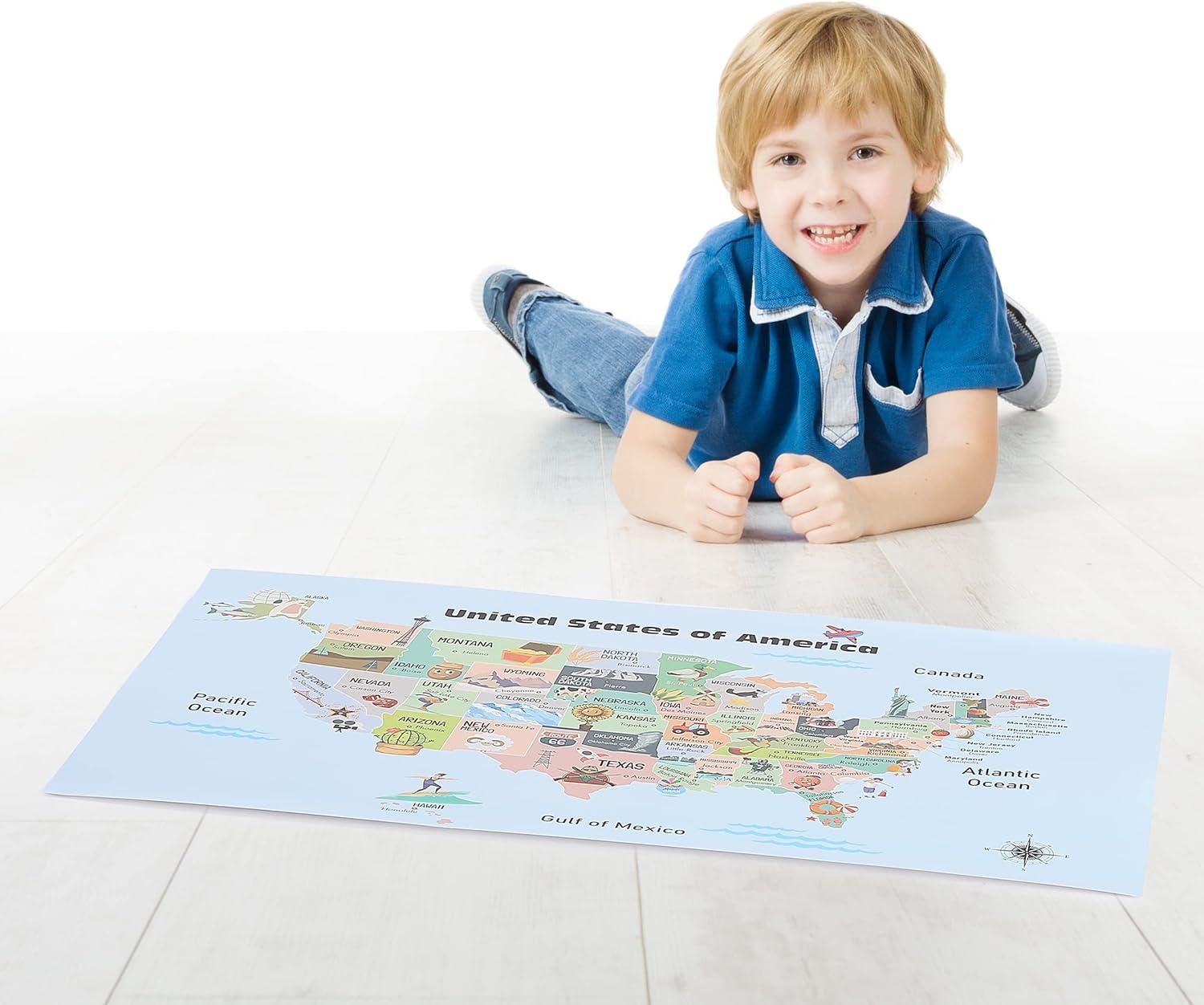 Mr. Pen- United States Map for Kids, 14.5”x 24.6”, Us Map for Kids Learning, Map of Usa, Wall Maps, Usa Map Poster