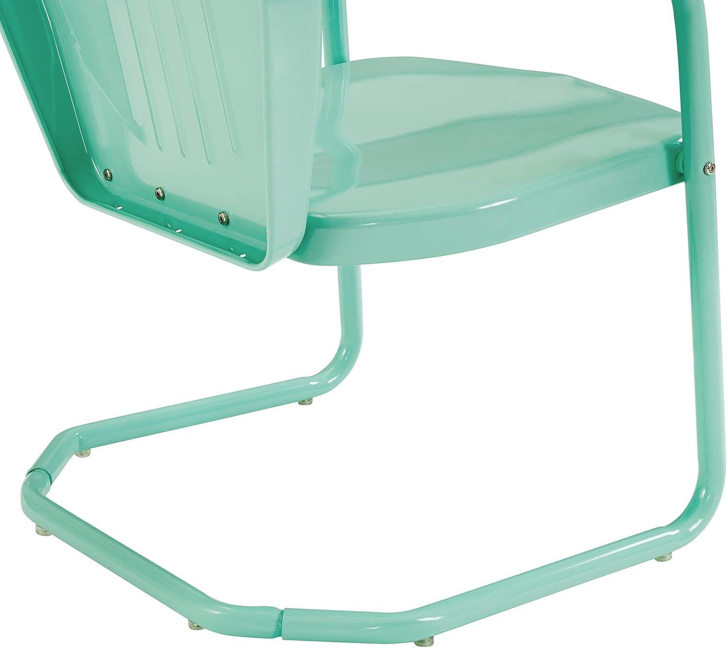 Griffith Aqua Metal Outdoor Lounge Chair