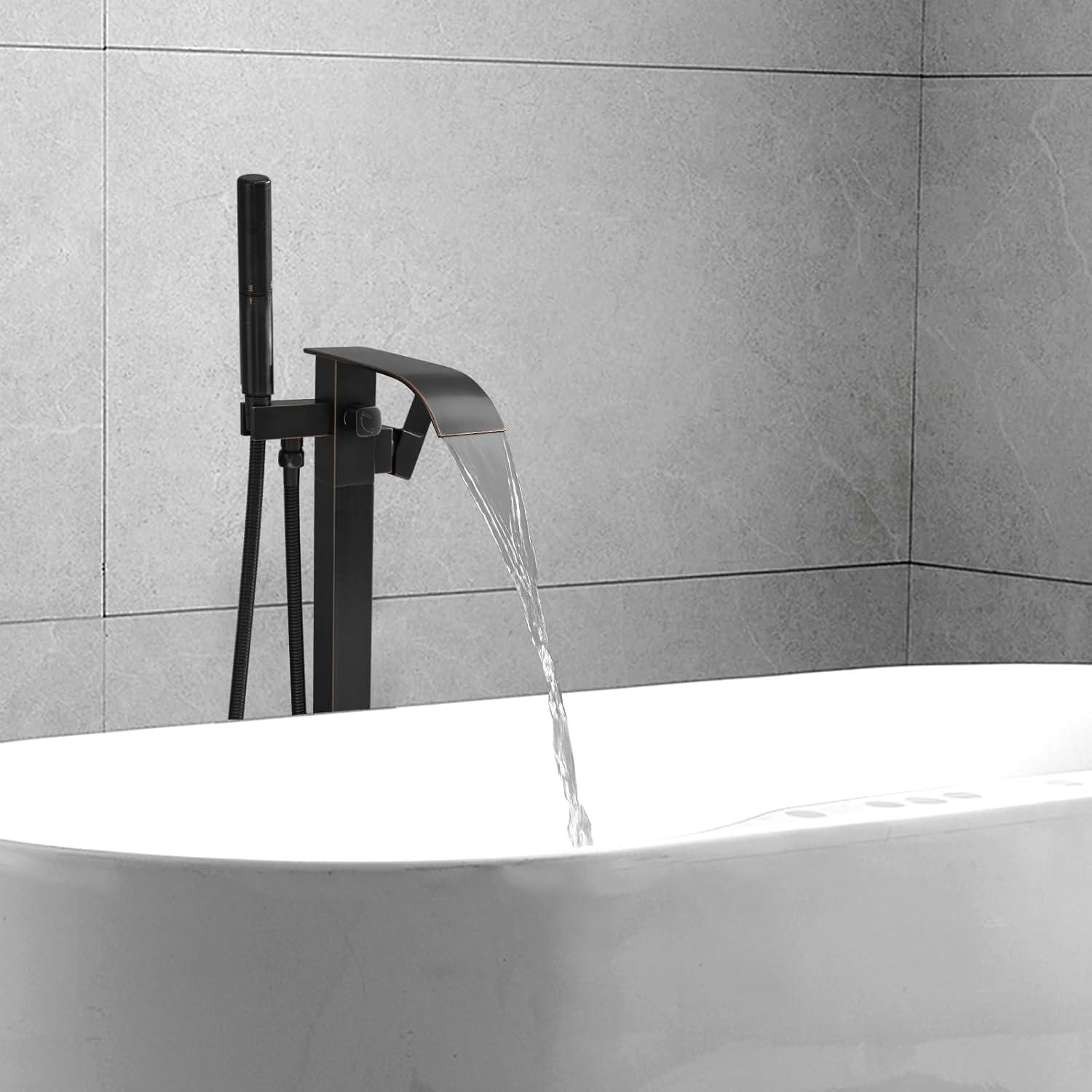 Bathroom Freestanding Tub Filler with Diverter