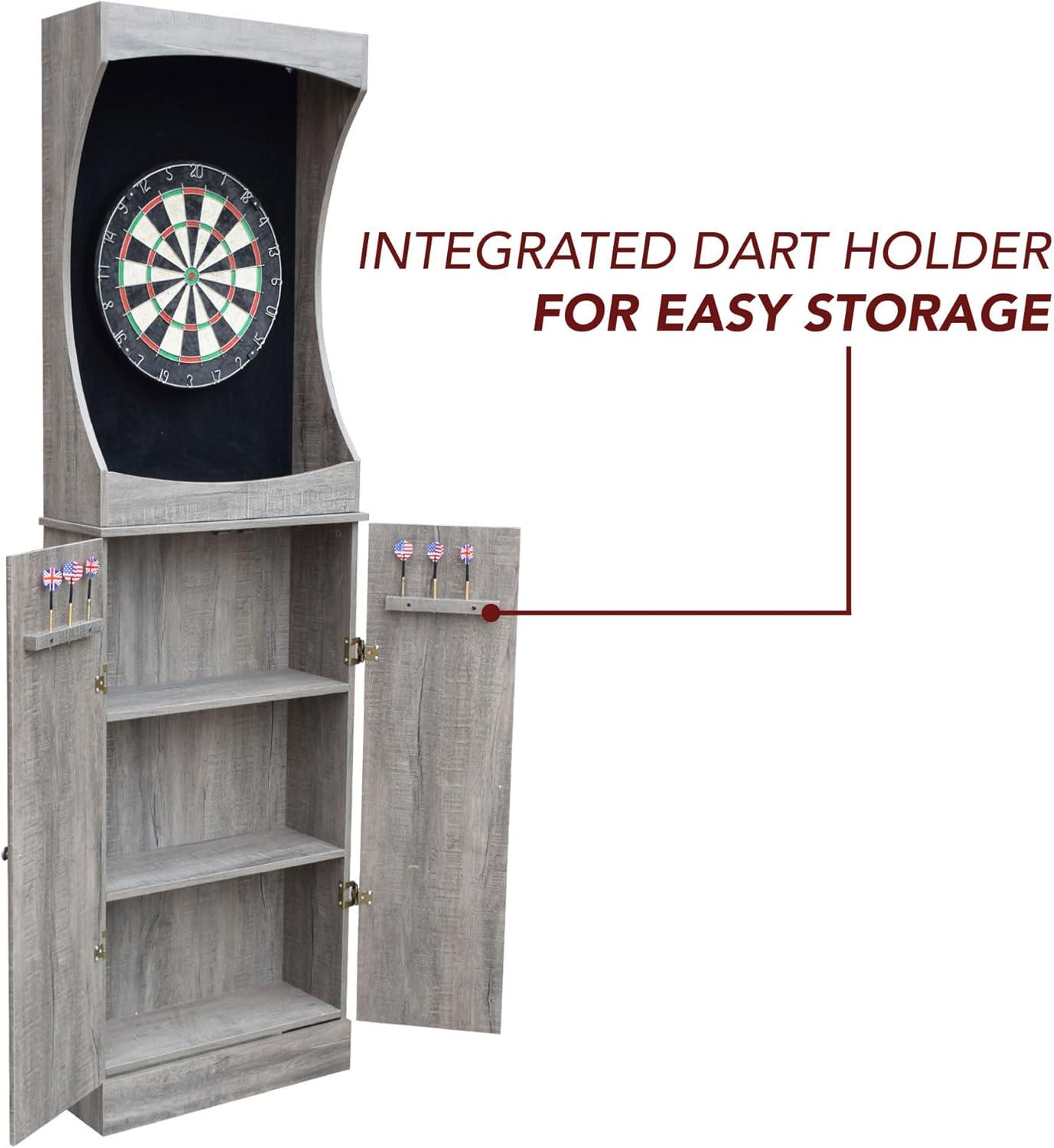 Westwood Free Standing Bristle Dart Board and Cabinet Set with Dart