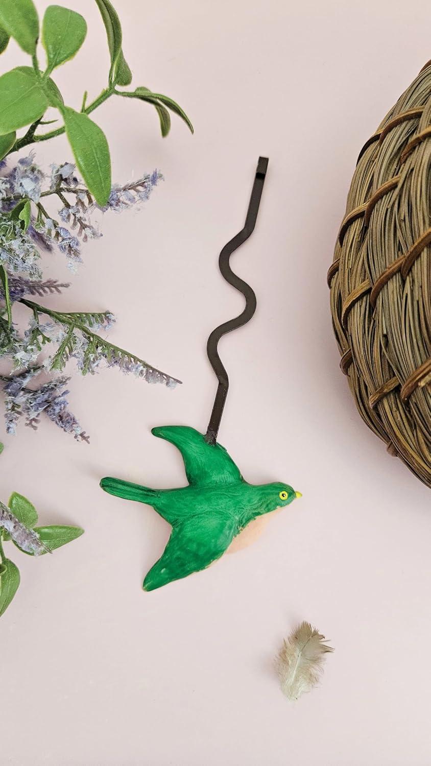 Enesco Allen Designs Birdhouse with Flowers Cuckoo Wall Clock - Battery Operated Pendulum Analog Clock, Stone Resin Decorative Clocks for Walls Home Decor Kitchen Clocks, 14.9 Inch