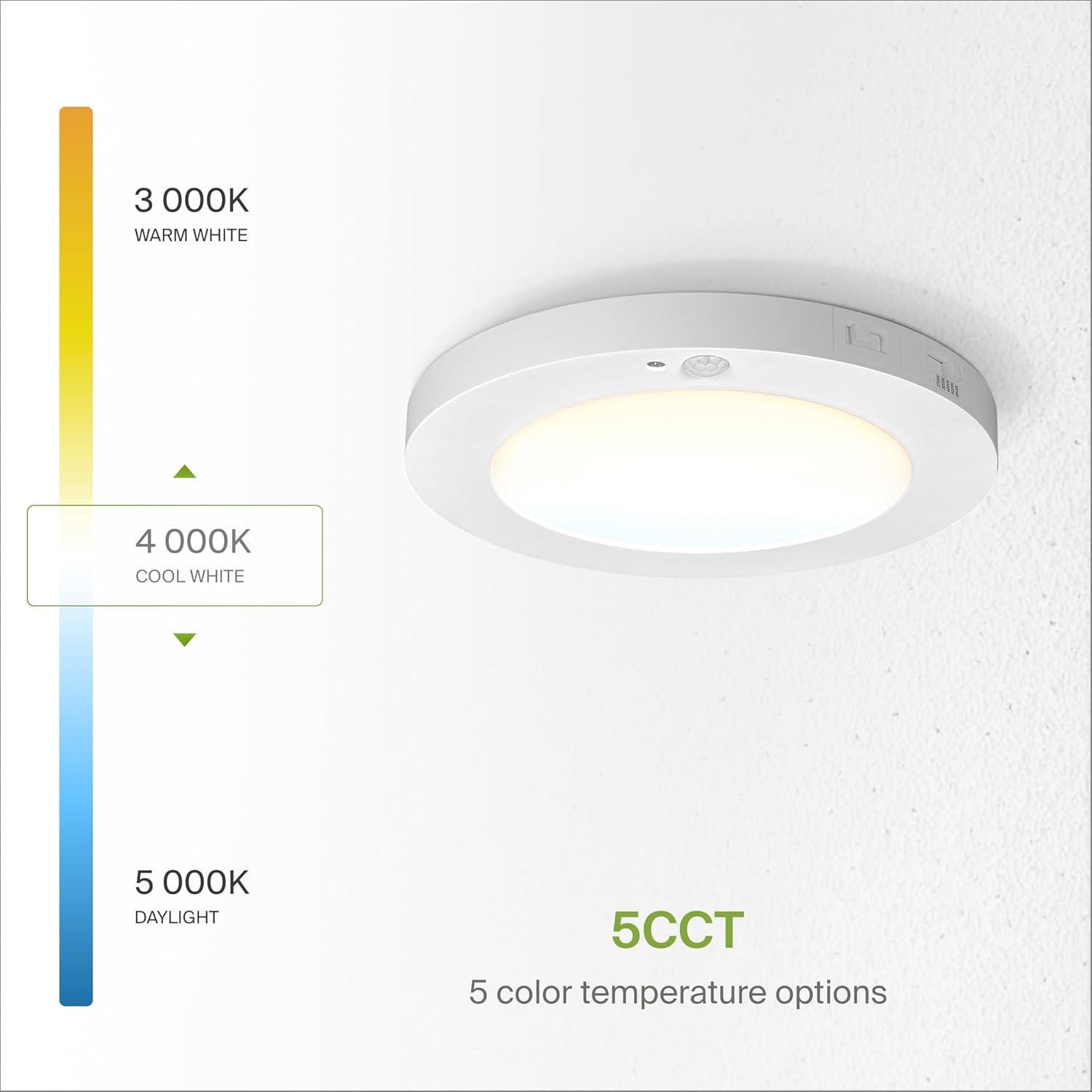 White 9-Inch Square LED Flush Mount Ceiling Light