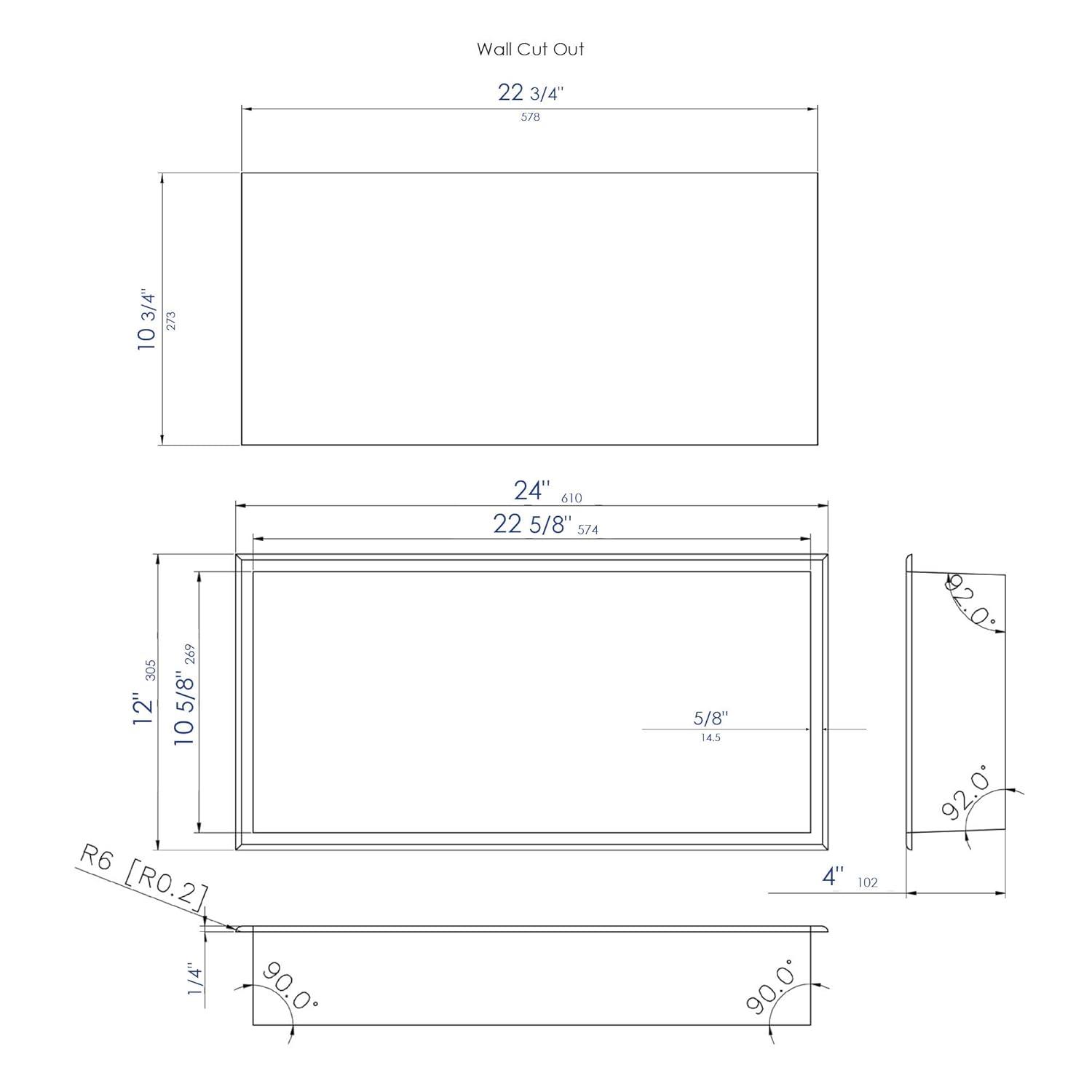 Adhesive Stainless Steel Shower Shelf