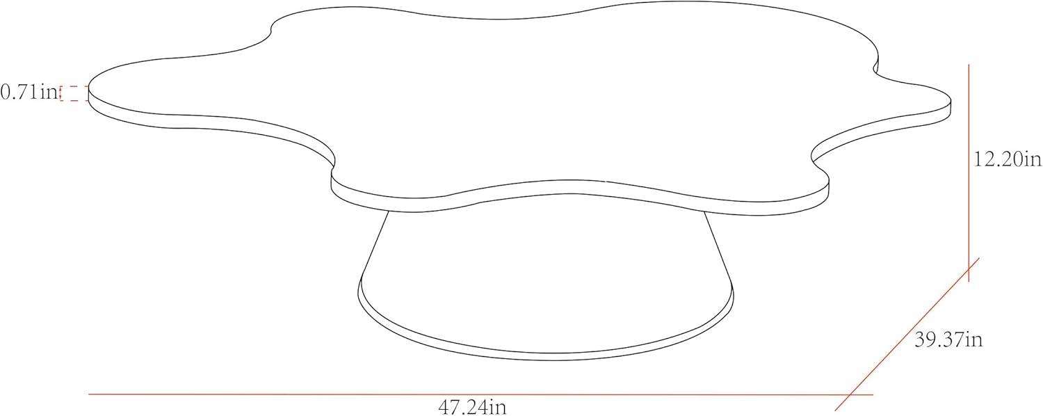 Elegant Round Marble Top Coffee Table with Golden Base