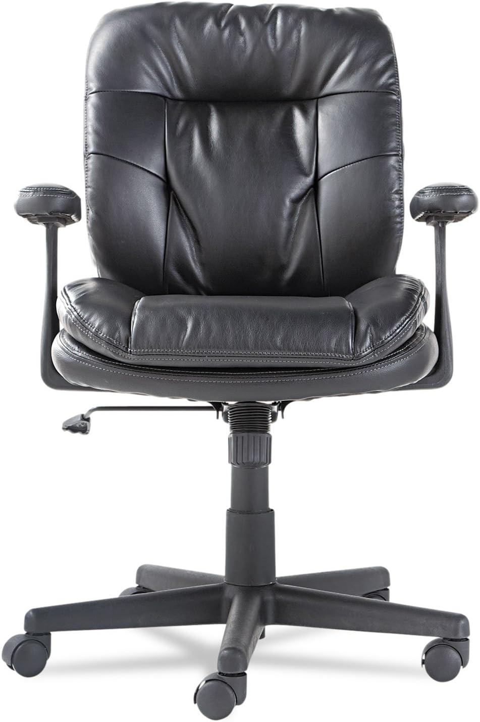 Executive Black Bonded Leather Swivel Task Chair