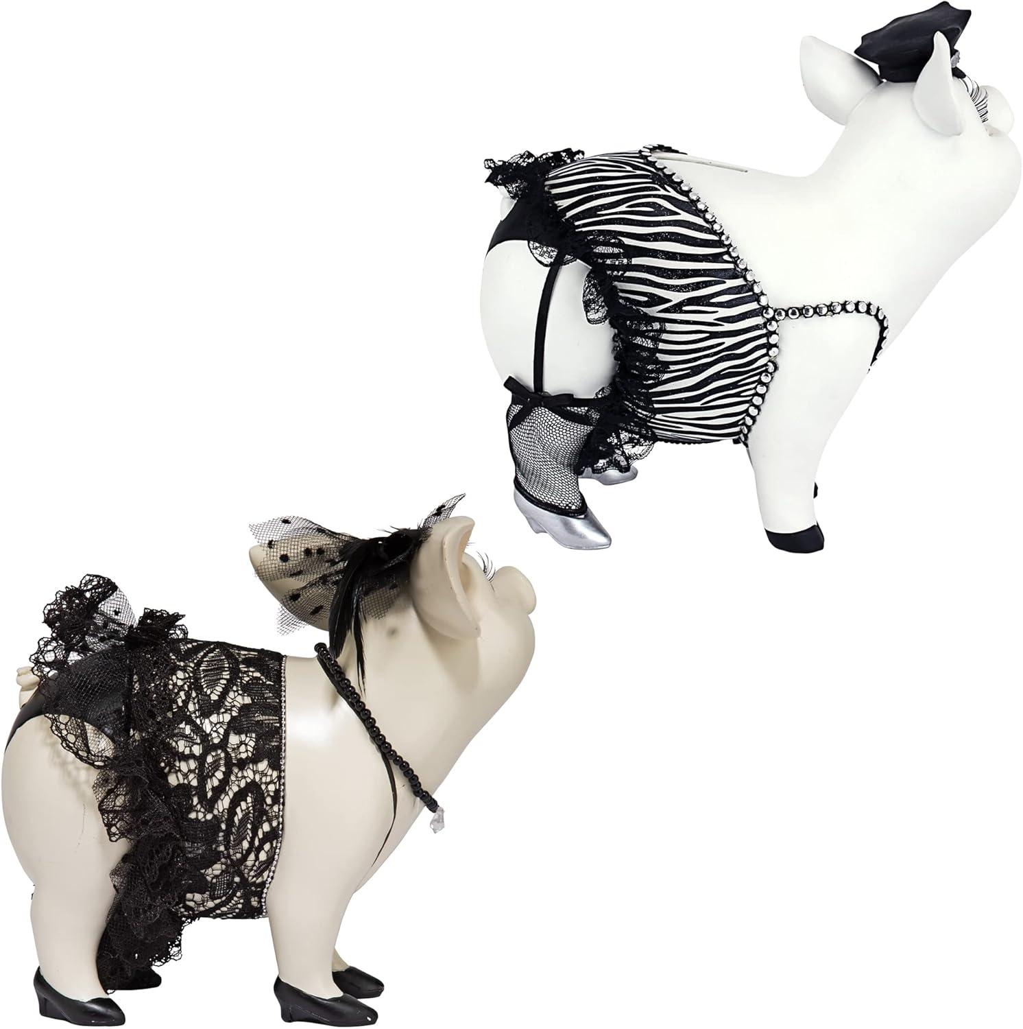 Design Toscano Lace and Lard, Pig Statues