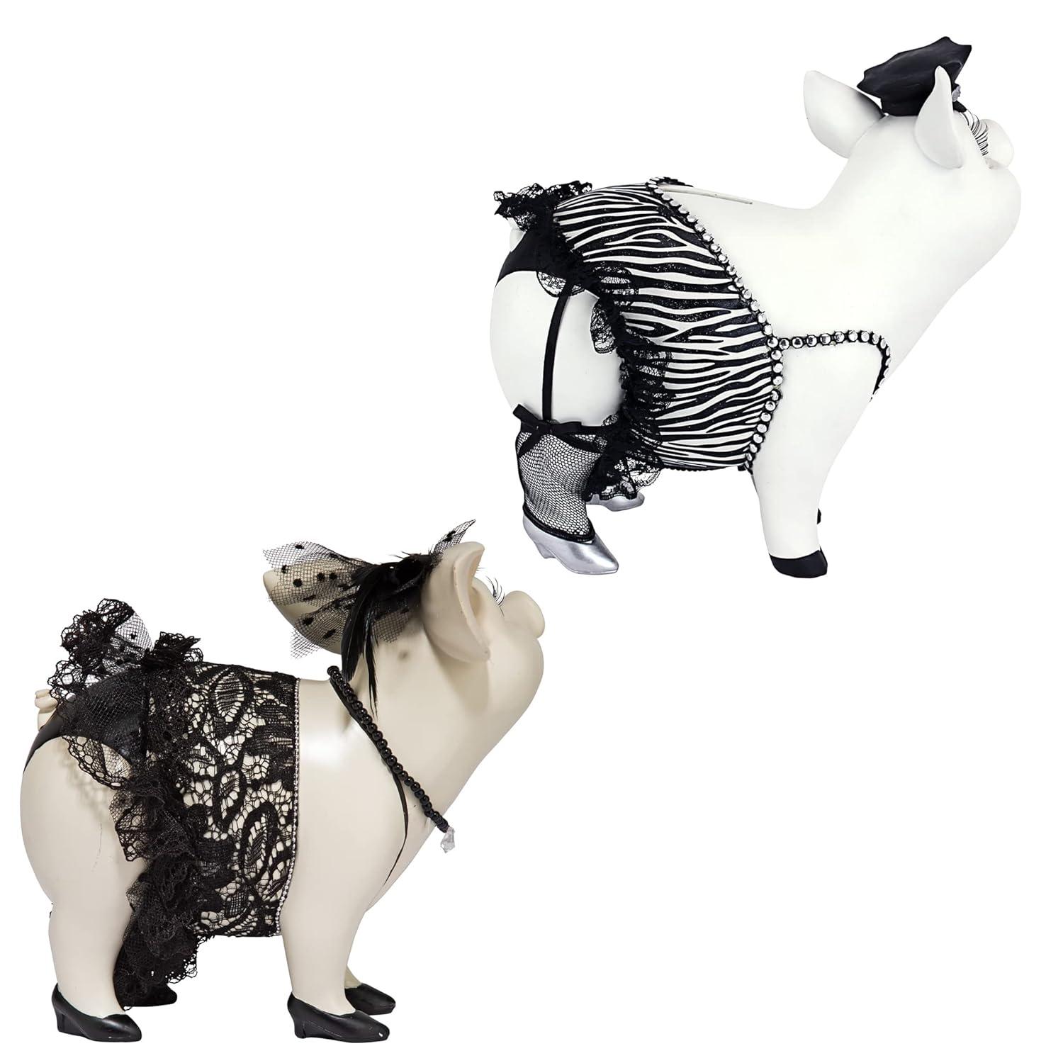 Design Toscano Lace and Lard, Pig Statues