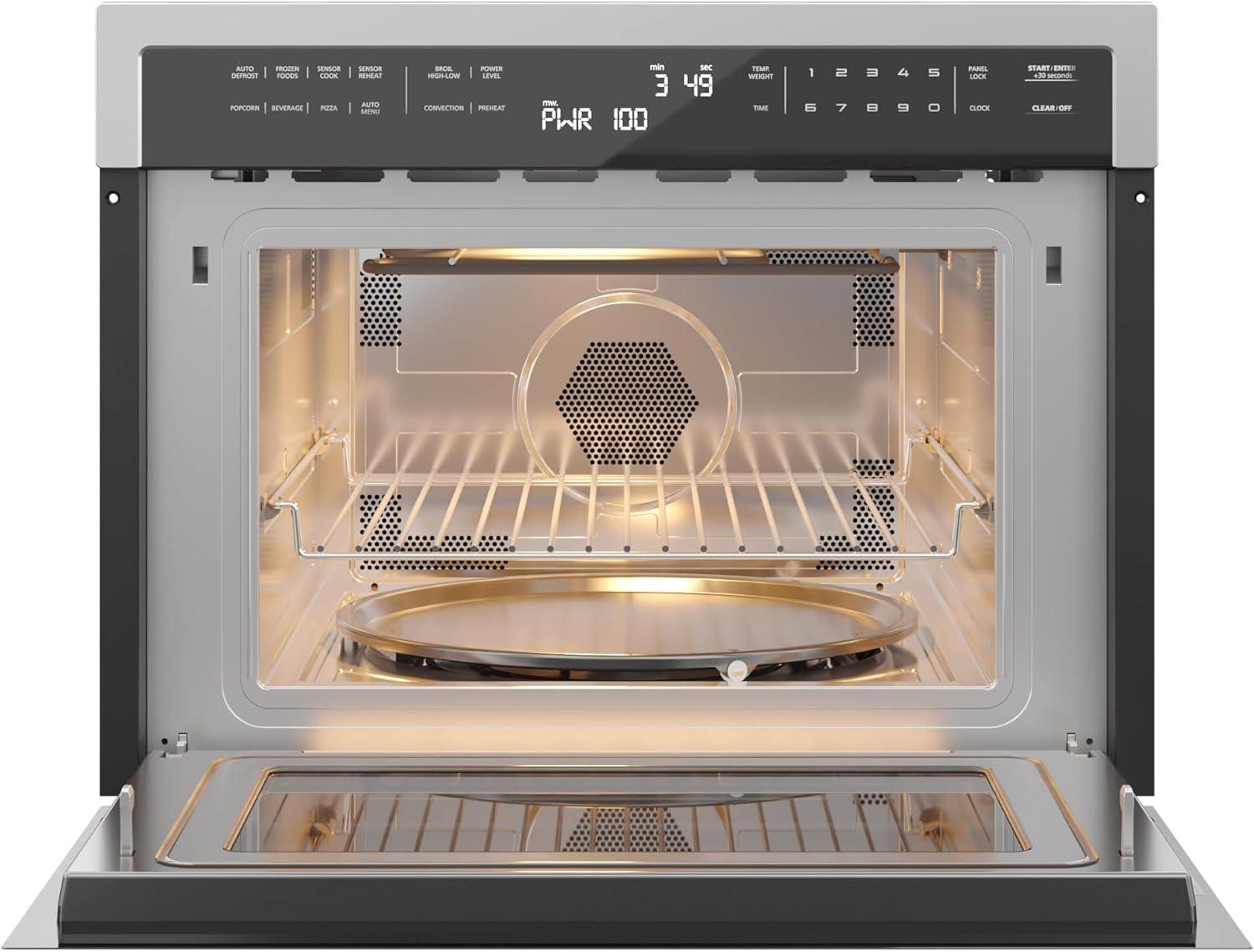 24 in. Stainless Steel Convection Oven with Microwave KM-CWO24-SS