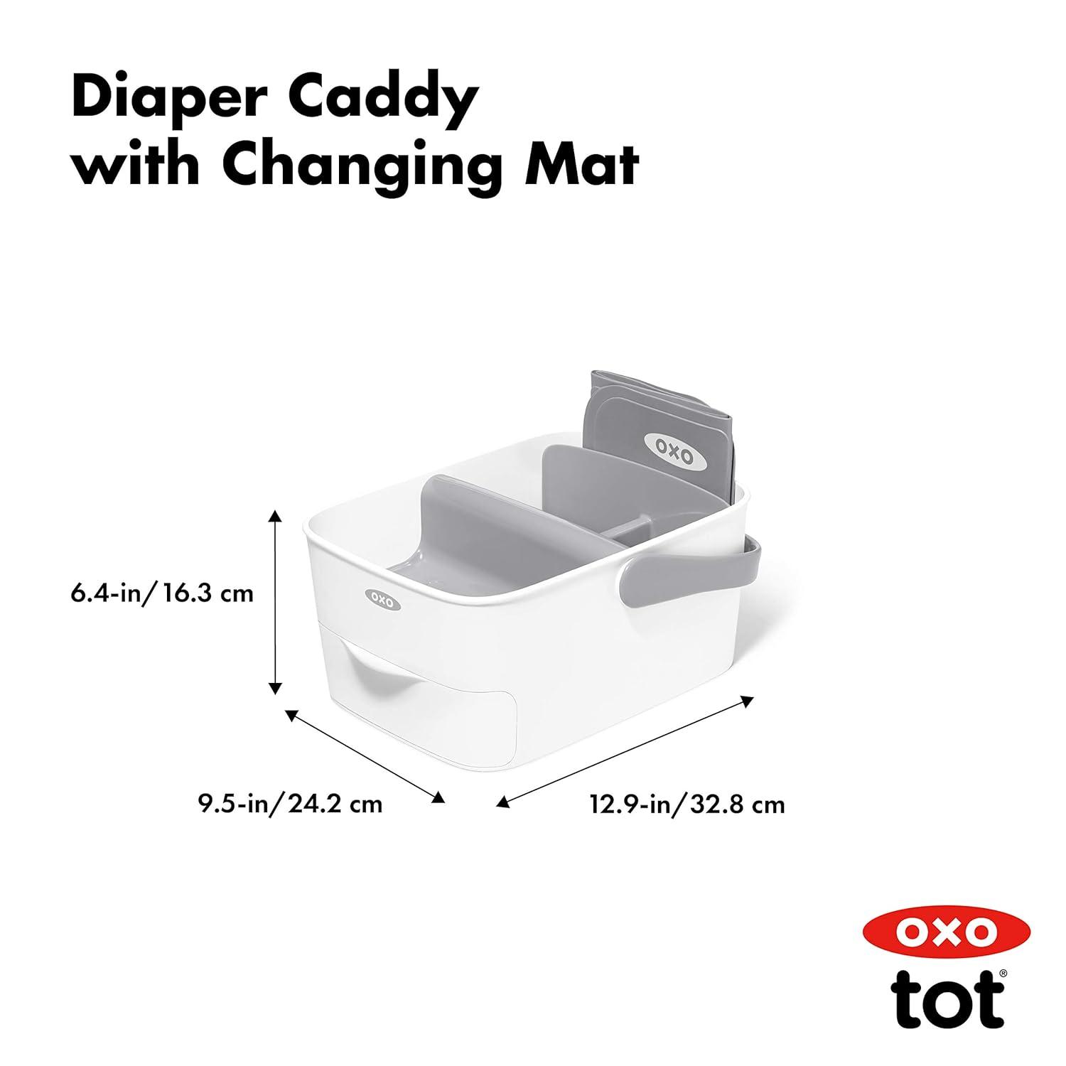 OXO Travel Diaper Caddy with Changing Mat - Gray