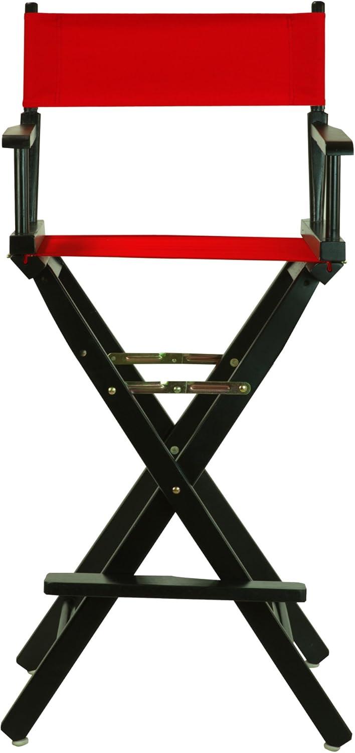 30" Director's Chair Black Frame-Red Canvas