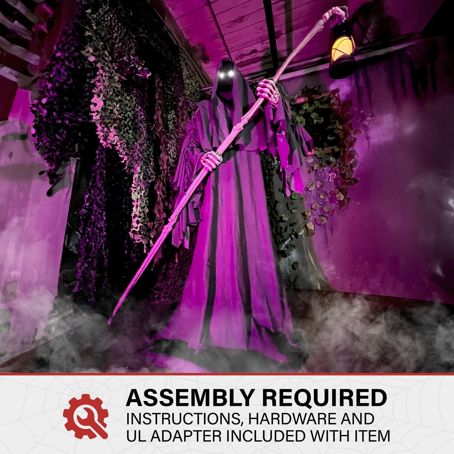 Haunted Hill Farm 6-Ft. Tall Motion-Activated Ghostly Guide Premium Talking Halloween Animatronic & Reviews | Wayfair