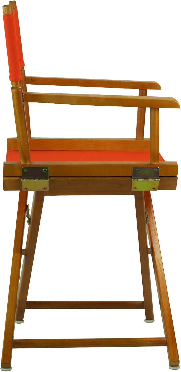 "18" Director's Chair Honey Oak Frame-Orange Canvas"