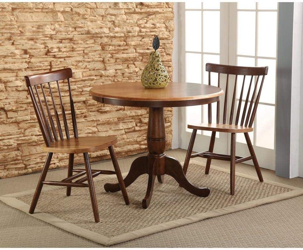 Small Round Medium Wood Pedestal Dining Table