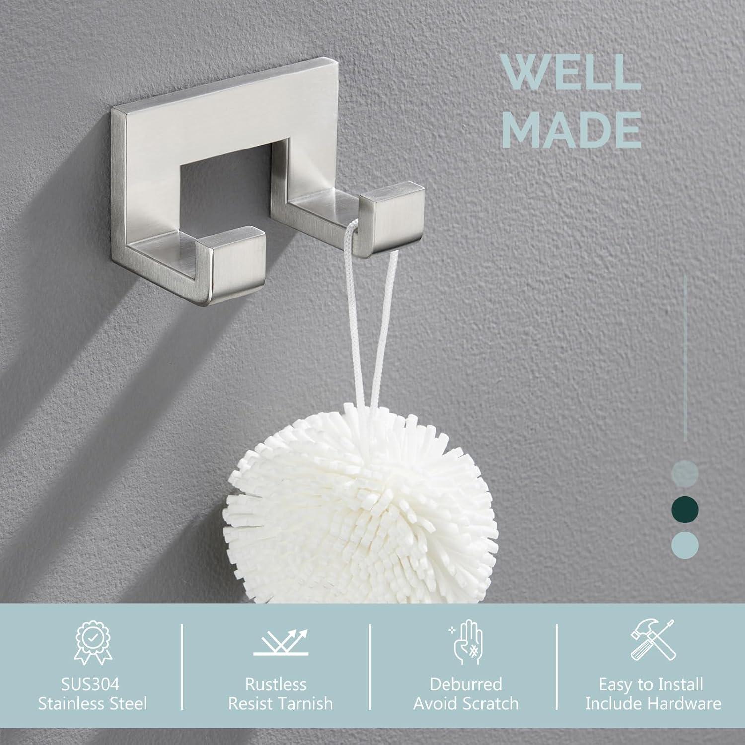 AngleSimple KB082 Double Wall Mounted Robe Hook