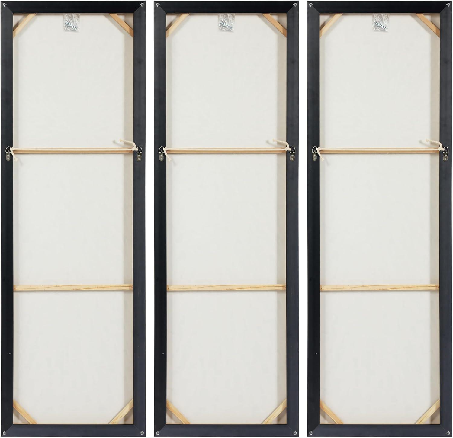 Empire Art Direct Silver Radiant Trio Textured Glitter Hand Painted Framed Canvas Wall Art with Silver Leaf