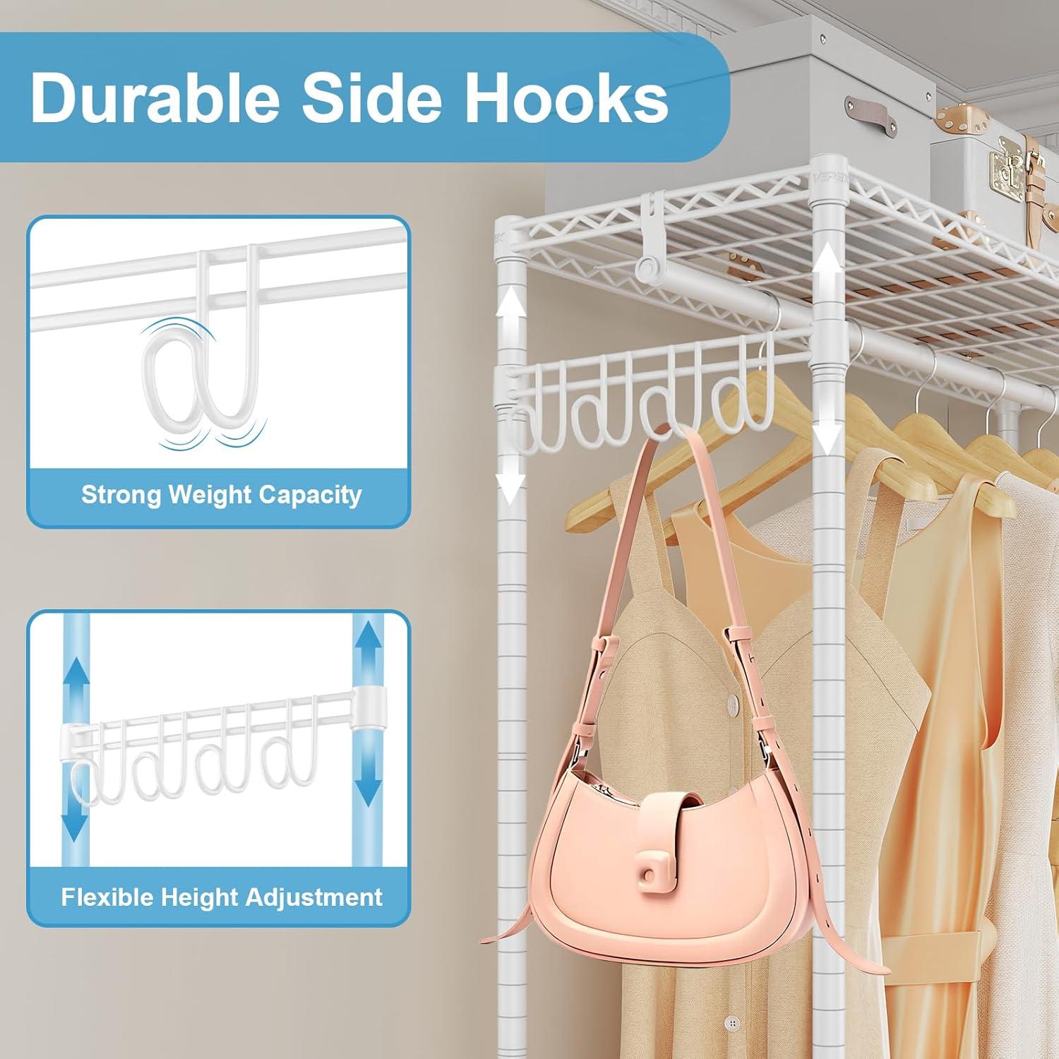 VIPEK V4s Garment Rack Bedroom Armoires Compact Freestanding Closet Storage Organizer, White