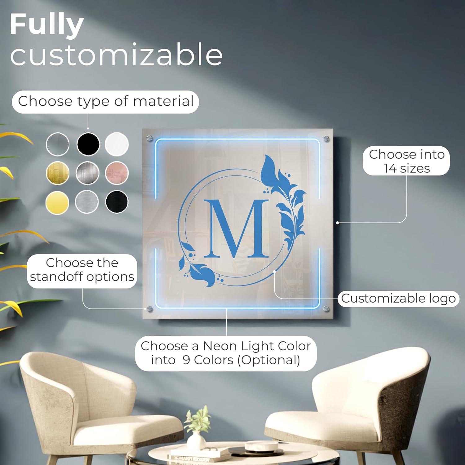 Personalized Floating Acrylic Business Sign