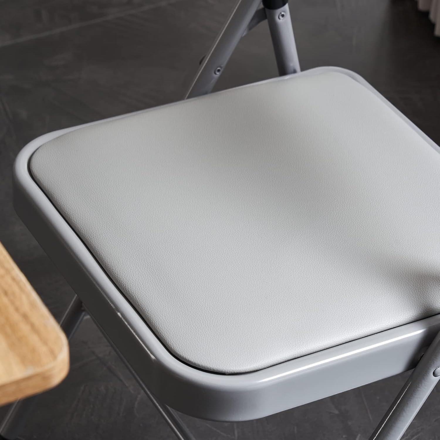 GARTOOO 10 Pack Plastic Folding Chair, Stackable Steel Frame Chairs,Portable Commercial Chair for Home, Office, Wedding, 550lbs Weight Capacity