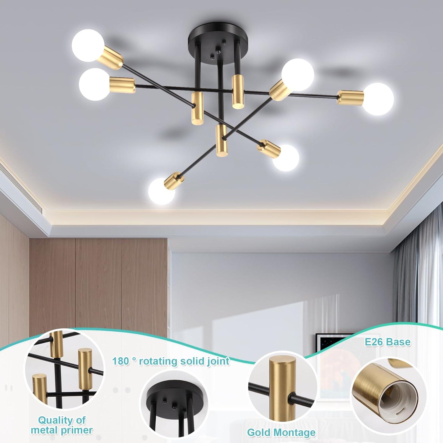 Cobina 6 - Light Dimmable Sputnik Sphere Chandelier