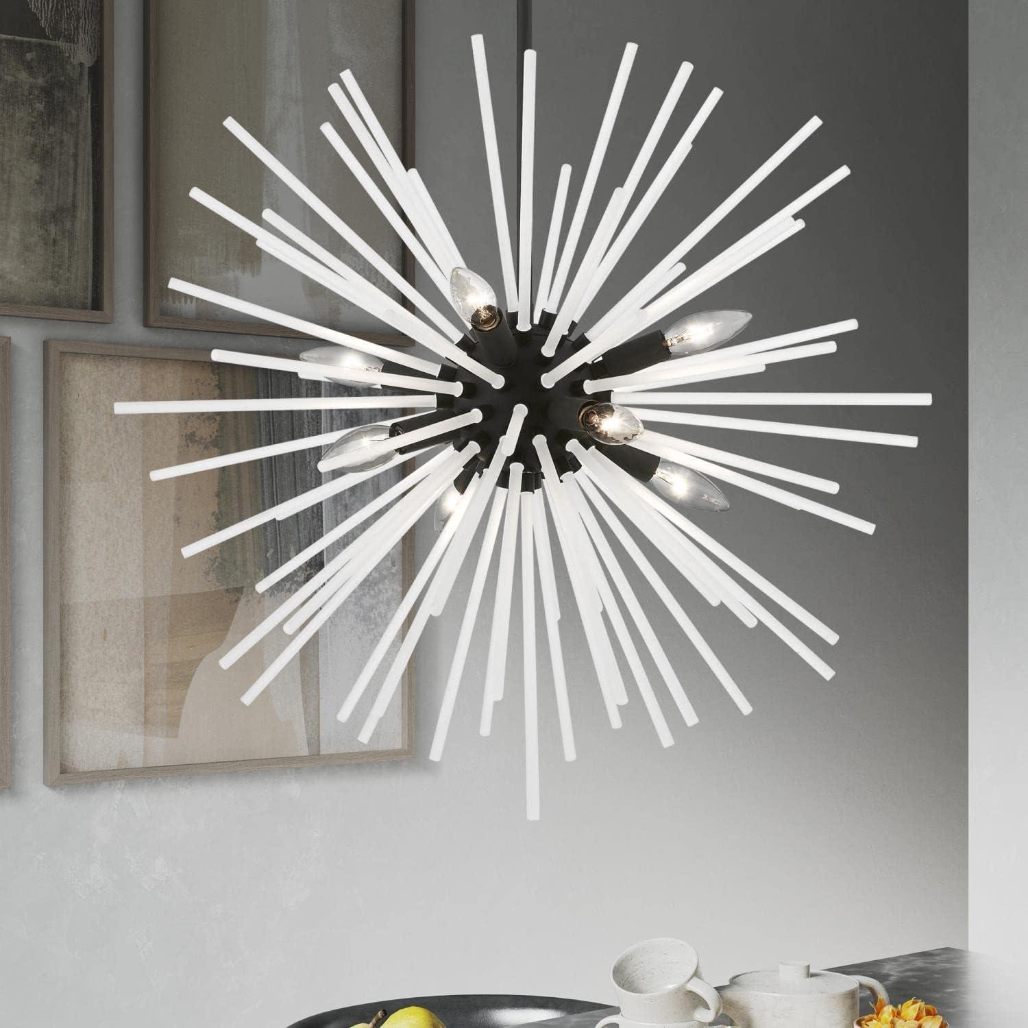 Livex Lighting Uptown 8 - Light Pendant in  Black