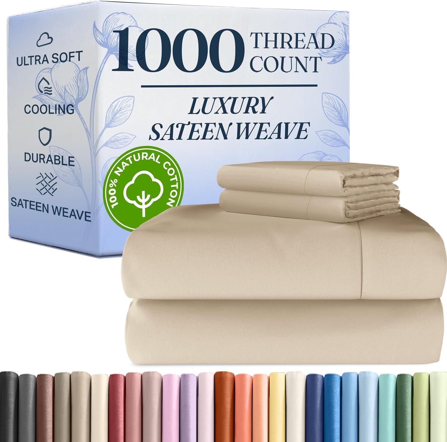 CGK Linens Hotel Quality 1000 Thread Count 100% Cotton Sheet Set