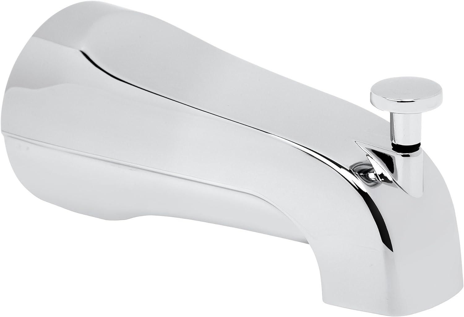 Polished Chrome Wall Mounted Diverter Tub Spout