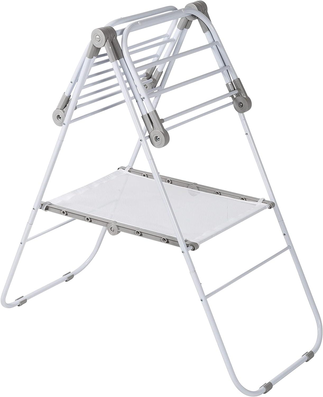 Honey-Can-Do Folding Steel Narrow Gullwing Clothes Drying Rack, White