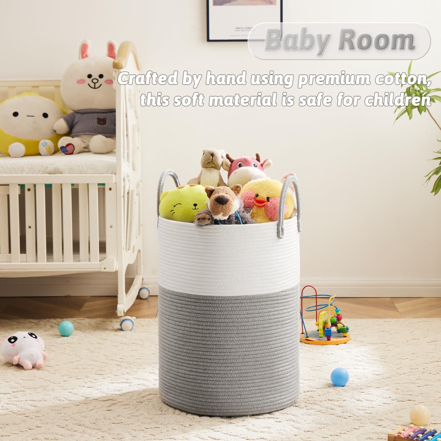 Beachcrest Home™ 60L Cotton Rope Woven Laundry Basket, Multifunctional Storage Sorter For Dirty Clothes In Bathroom And Living Room