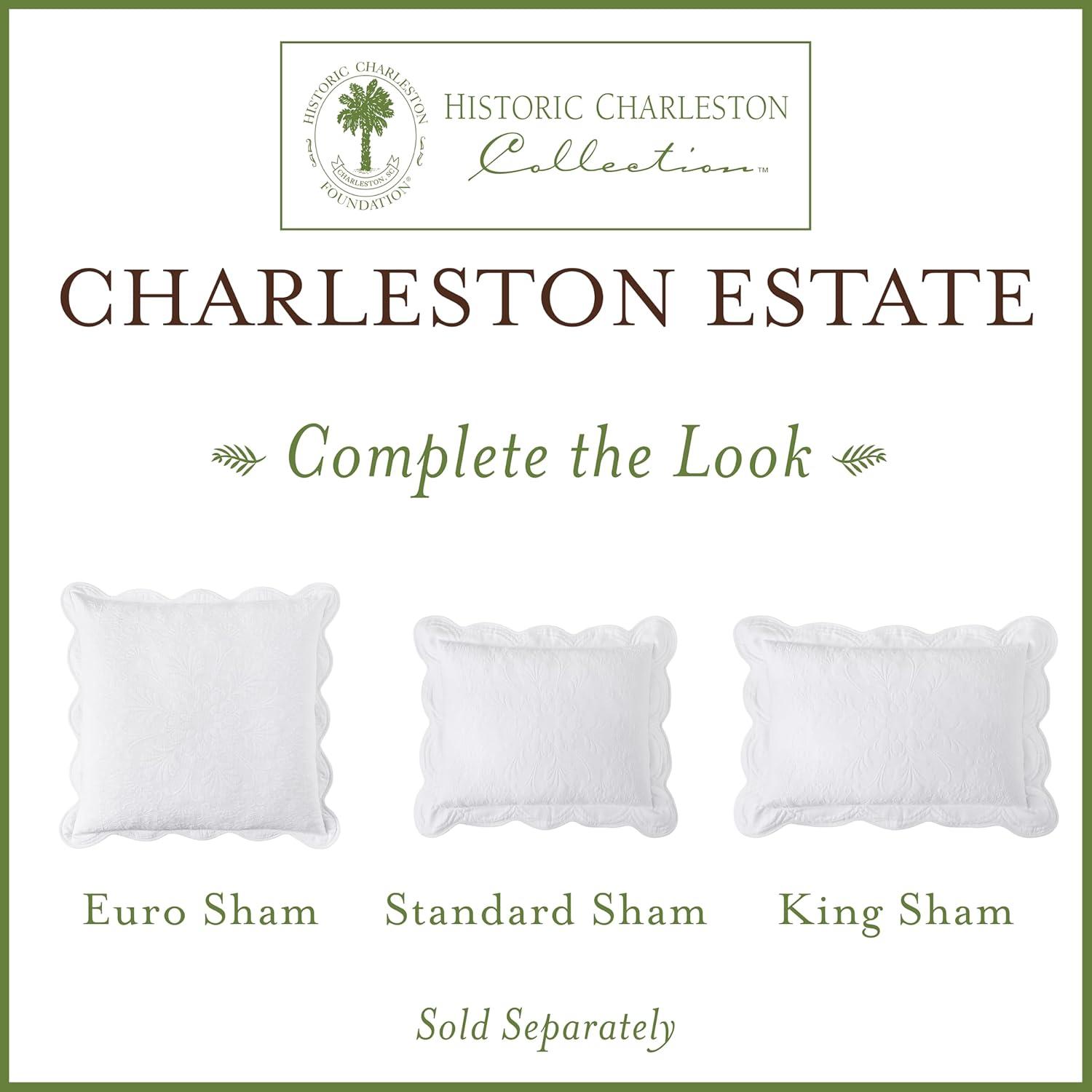 Historic Charleston Charleston Estate Sham, Scalloped Pillow Cover, Single