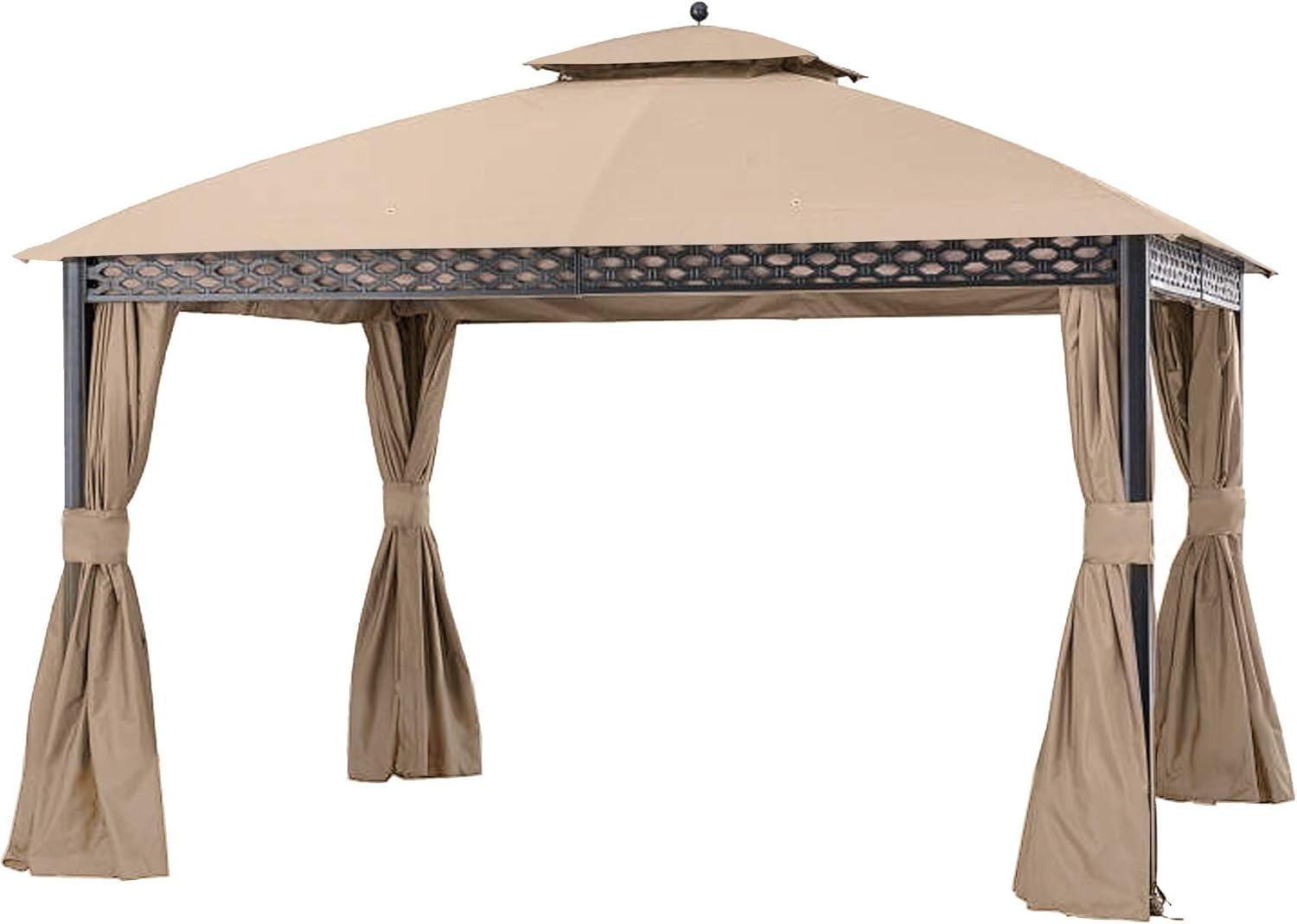 Beige Whisper Polyester Replacement Canopy for 10' x 12' Oakmont Gazebo