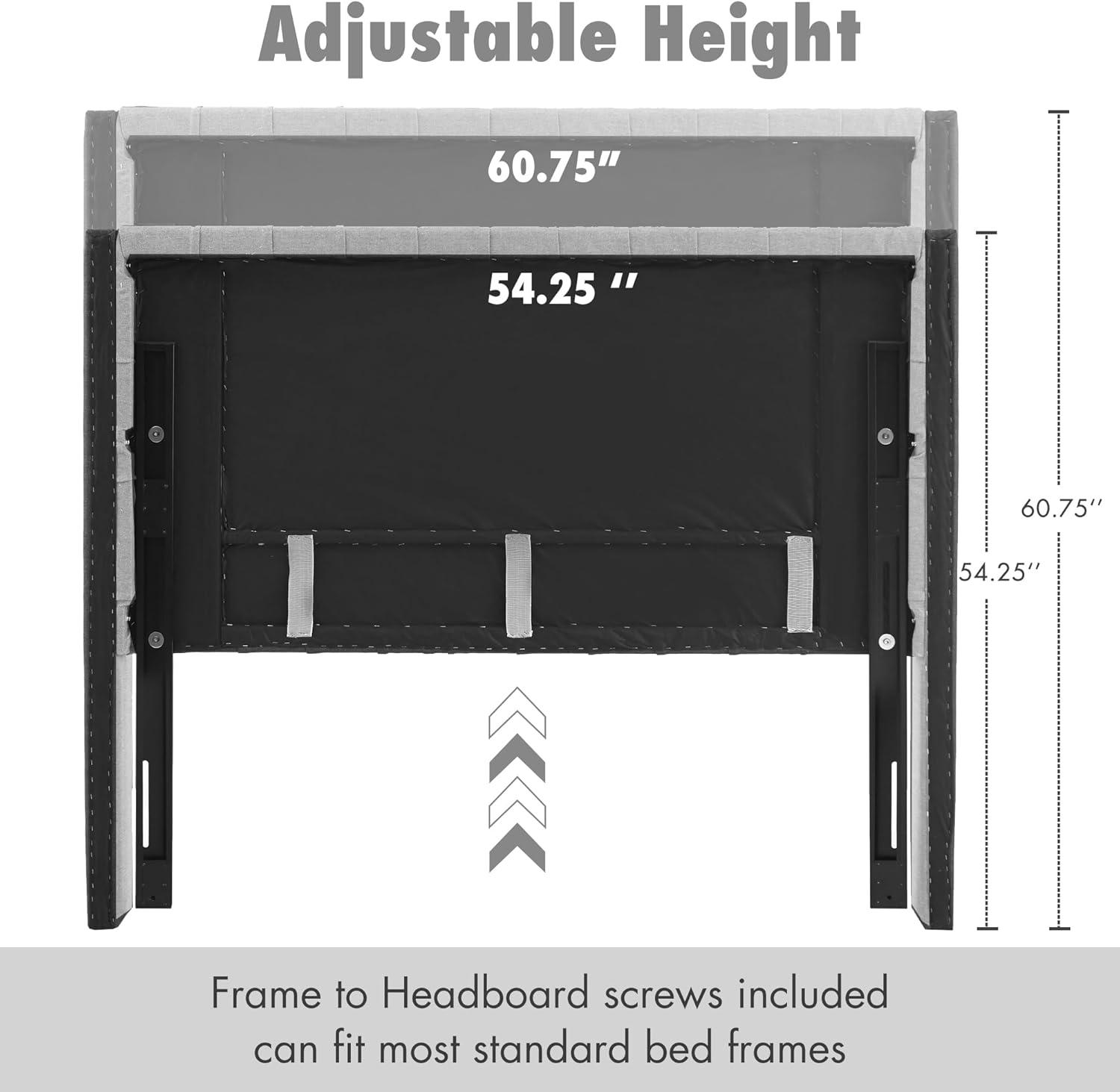Amelia Upholstery Headboard Grey Queen
