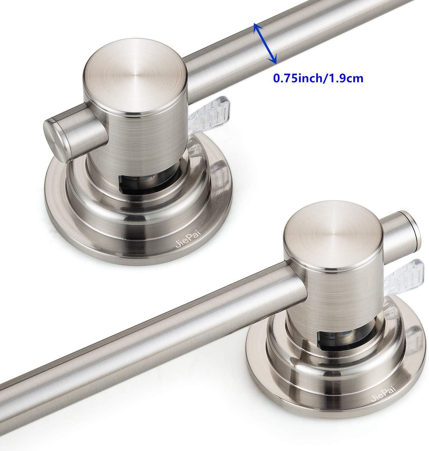 Brushed Nickel 24-Inch Wall Mounted Suction Towel Bar