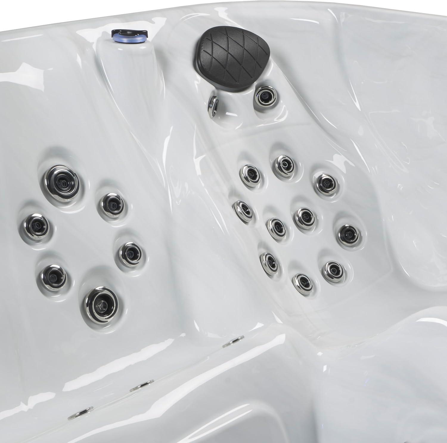 Amplified 100-Jets 6-Person Lounger Spa w/Bluetooth Stereo and 3 Pumps by Aqualife by Strong Spas