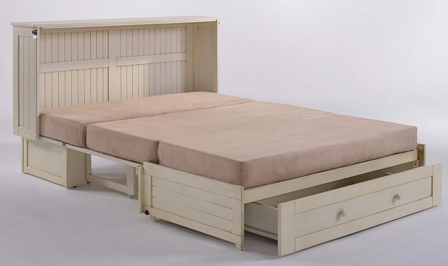 Daisy Queen Size Murphy Bed Cabinet with Storage & Charging Ports