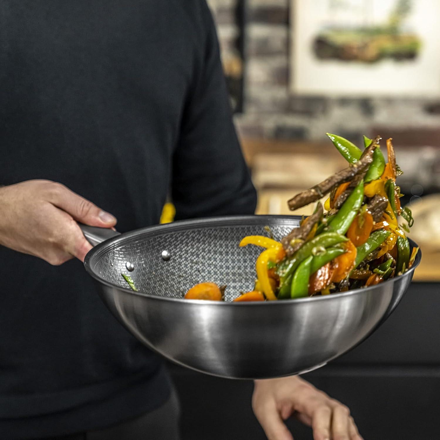 ZWILLING Joy Plus 12-inch Stainless Steel Nonstick Wok with Lid