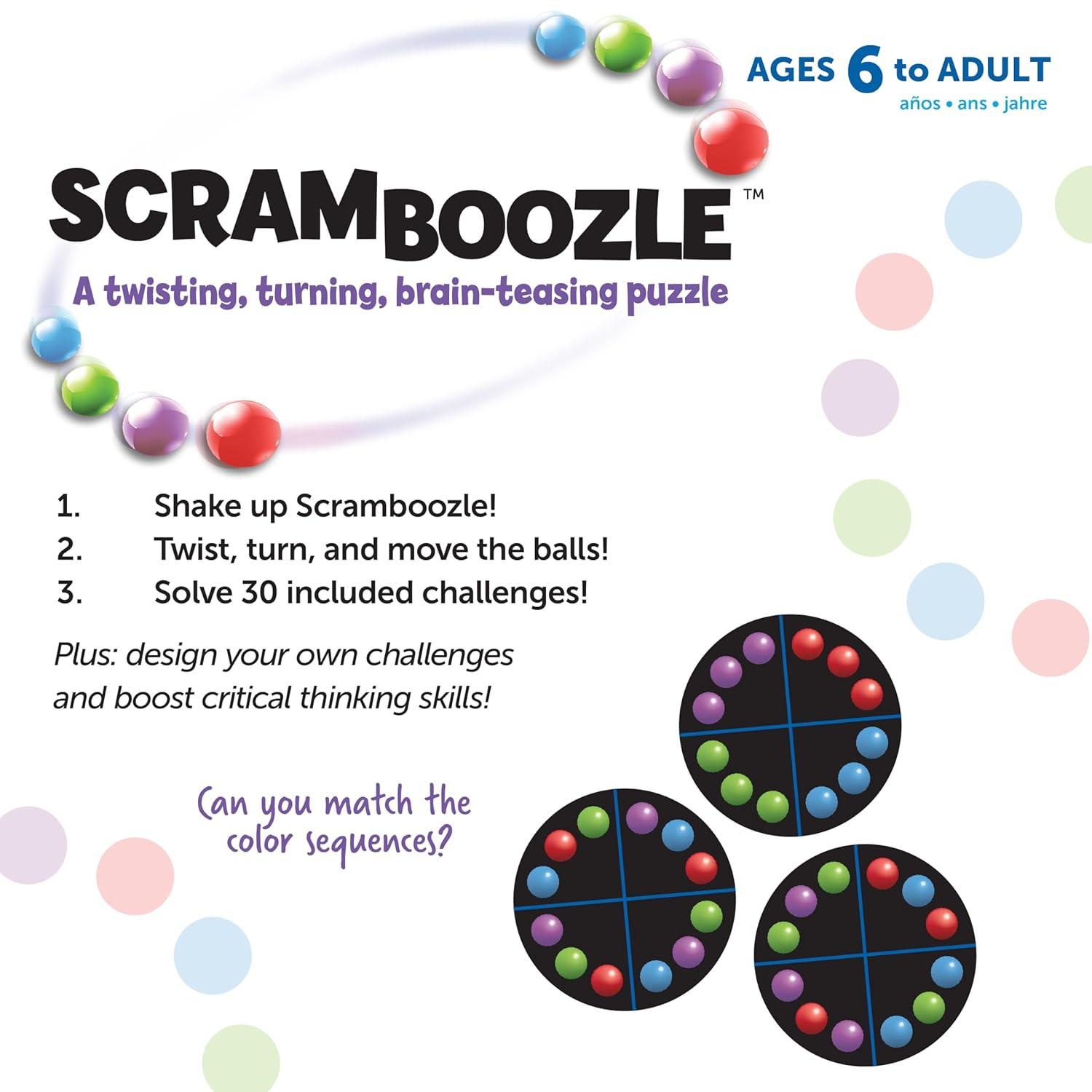 Learning Resources Scramboozle! Puzzle Ball, 3-D Brain Teaser Puzzle Game for Kids and Adults Ages 6 and Up